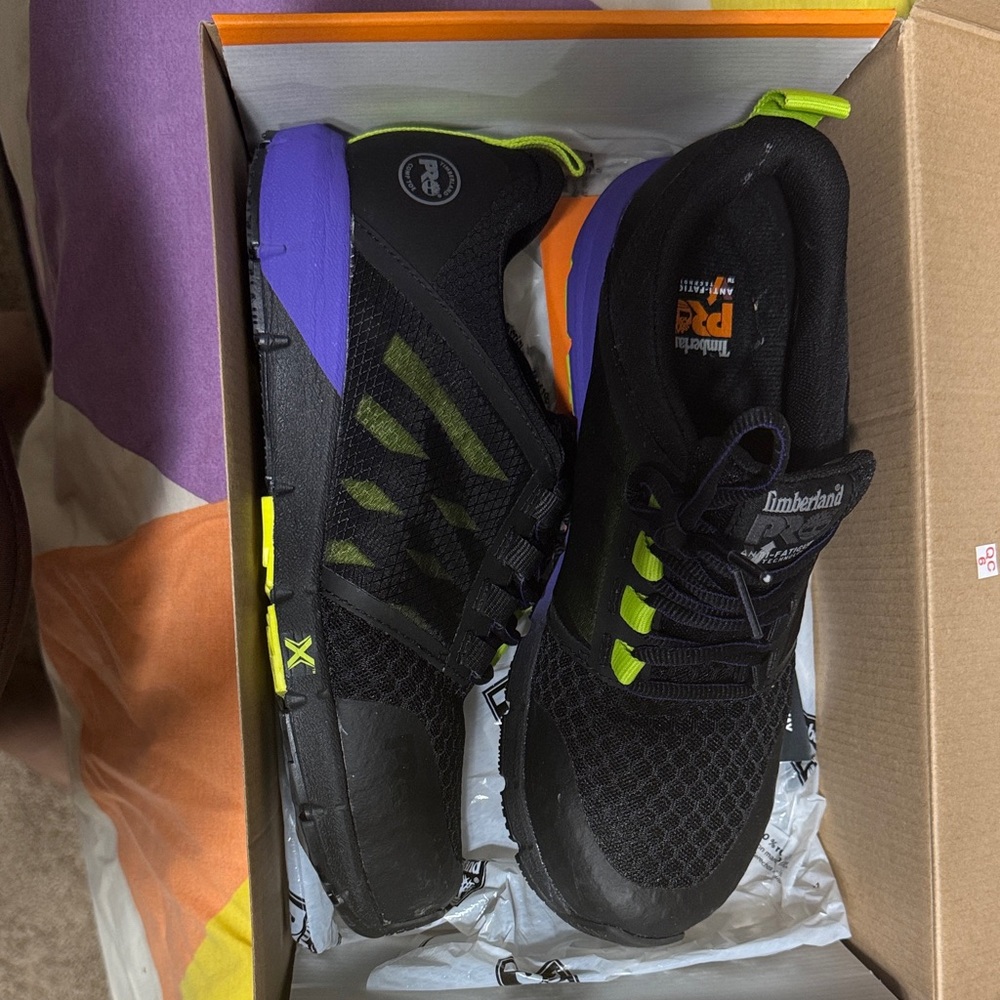 Timberland PRO Black and Green Athletic Shoes